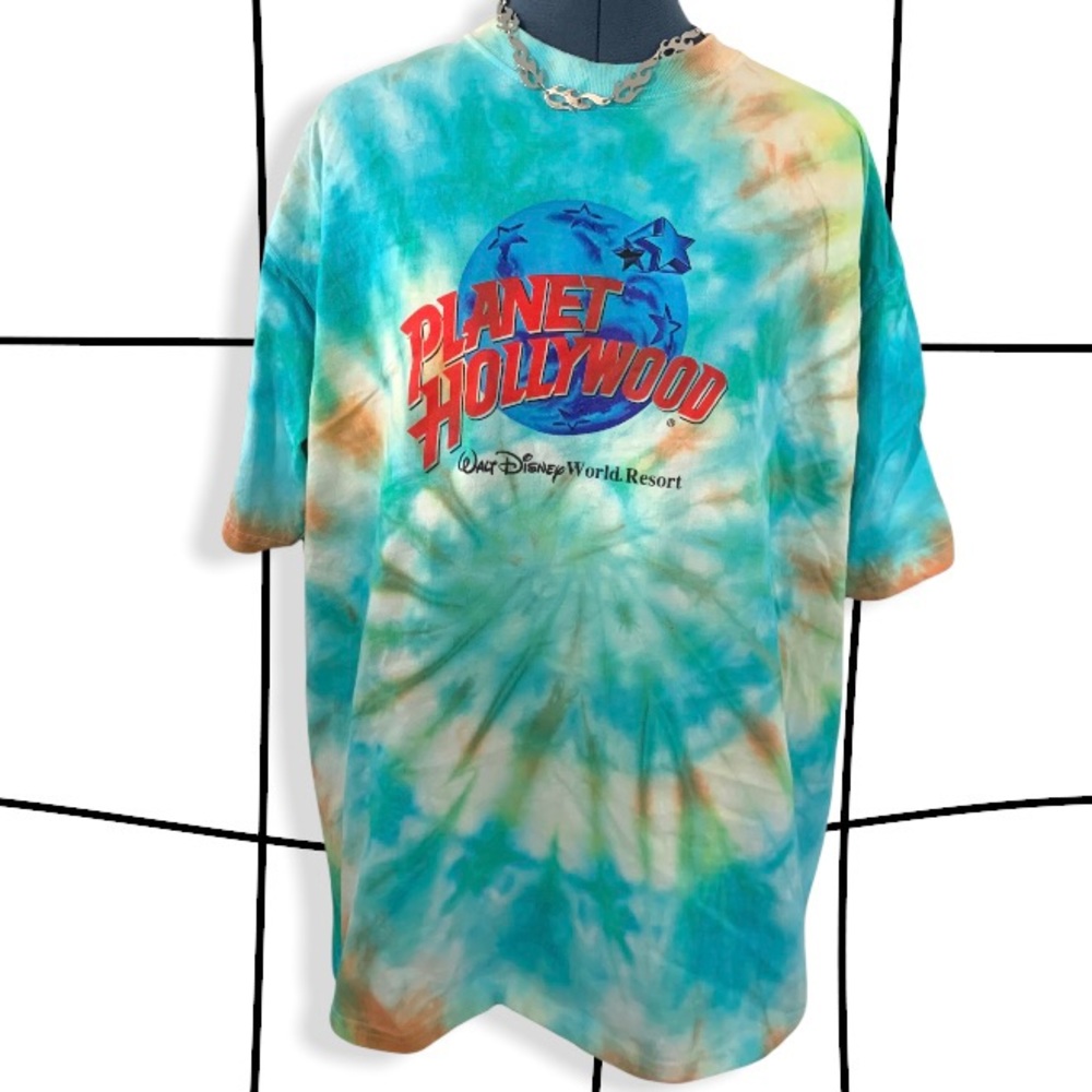 Y2k planet Hollywood tie dye tee